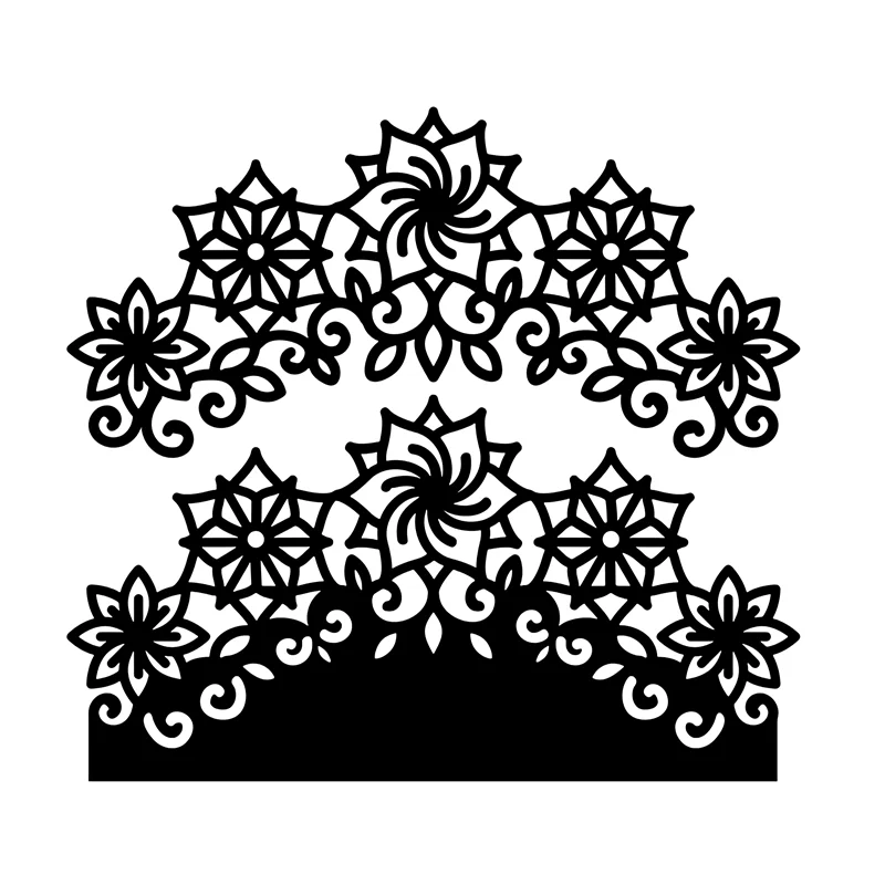 Eastshape Poinsettia граница металла резки штампы цветок изготовление скрапбукинга