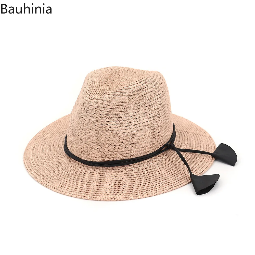 Bauhinia летняя джазовая соломенная шляпа топ Дамы открытый пляж Солнцезащитная