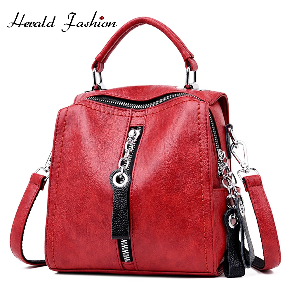 Модный винтажный женский рюкзак 3 в 1 качественные кожаные женские сумки большой
