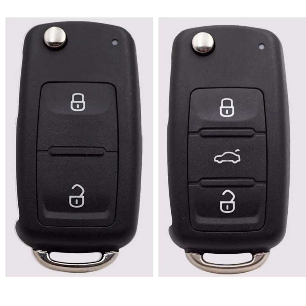 Cocolockey сменный Корпус ключа подходит для Vw Seat Skoda Flip Remote Key чехол с 3 кнопками/2