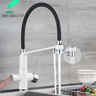 Смеситель для кухонного крана SHBSHAIMY, поворотный на 360 градусов, белый, с фильтром, для очистки воды