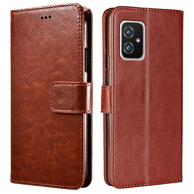 

2021 NEW Vintage Case For ASUS Zenfone 8 ZS590KS Global Version Phone Holster For Zenfone 8 Flip Zenfone8 Mini Wallet Men Cover