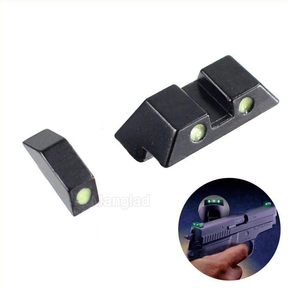 Тактический светящийся в темноте Ночной прицел Glock пистолет ночного видения набор 9 мм клатч передний и задний прицел набор для сумки