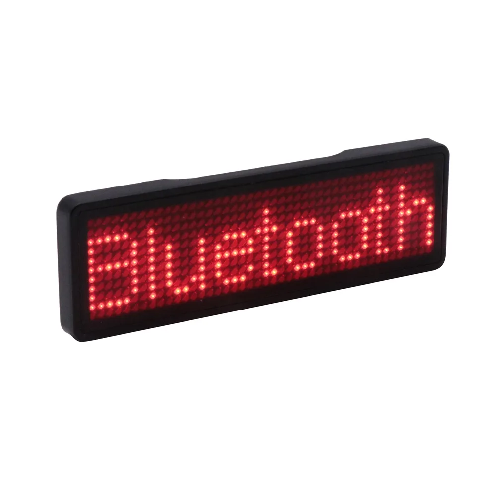 

2020 fully new bluetooth LED name badge support multi-language multi-program small LED display HD text digits pattern display