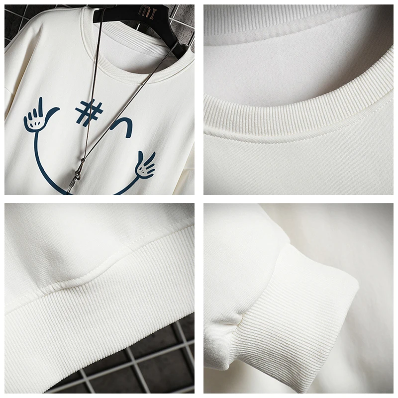 

CHAIFENKO Men's Winter Fleece Sweatshirts Men Harajuku Street Casual Pullover Hoodie Men 2021 New Fashion Print Sweatshirts Tops