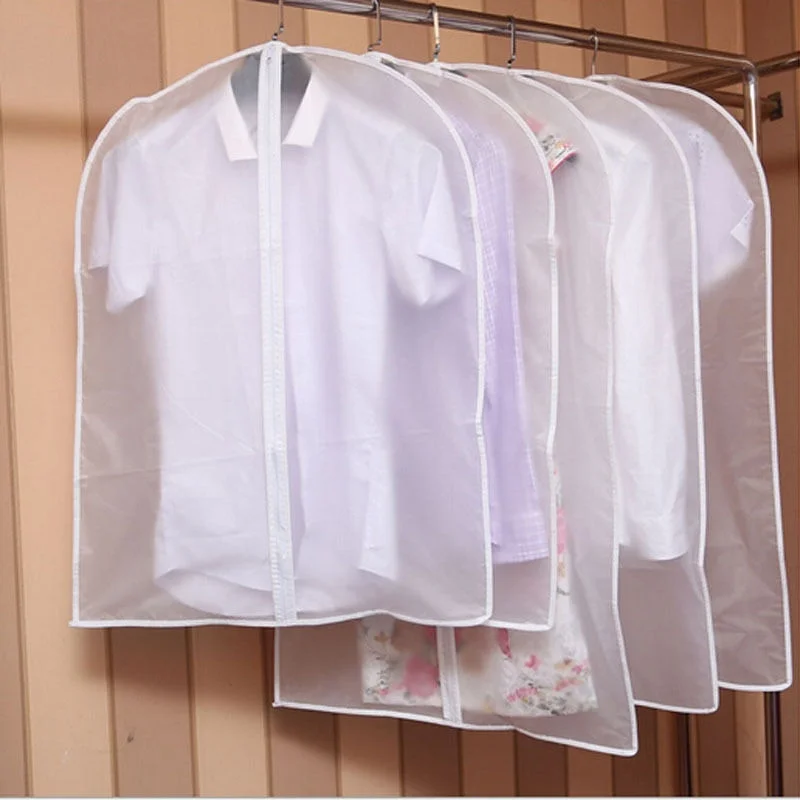 

Hot Clothes Hanging Garment Dress Clothes Suit Coat Dust Cover Home Storage Bag Pouch Case Organizer Wardrobe Hanging Y6Y090145