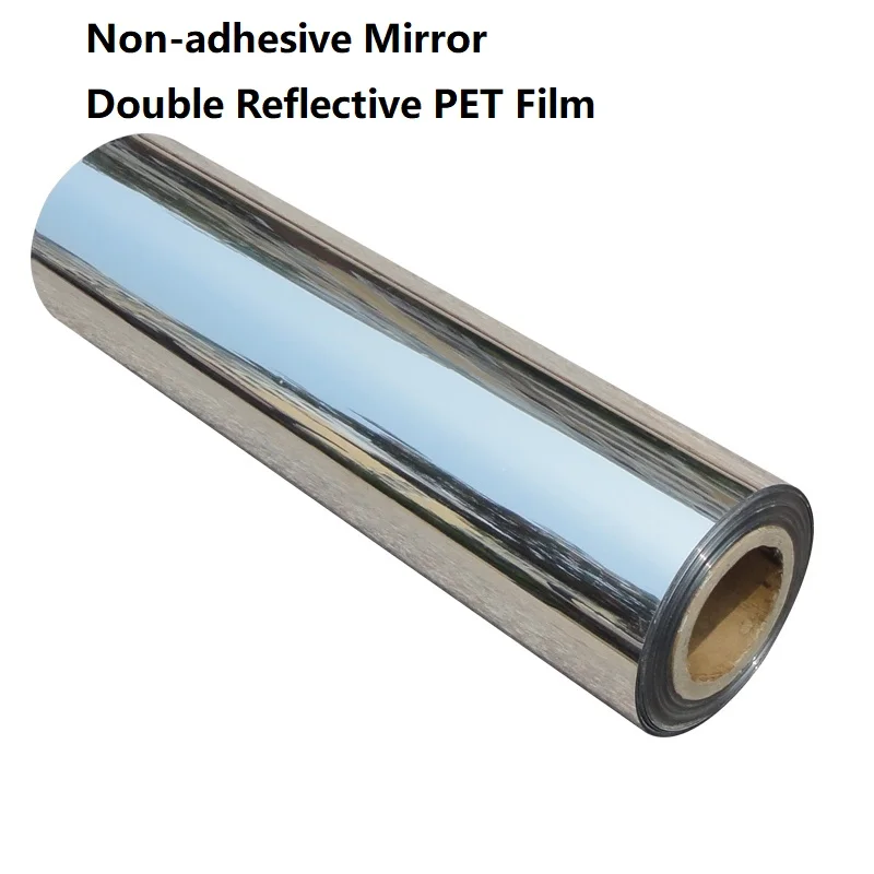 

50cm Width None-adhesive PET Reflective Decorative Film Mirror Waterproof High Light Double Reflective Film