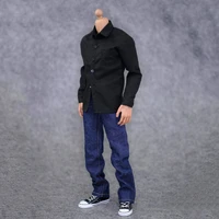 16 black shirt jeans clothes set 16 male clothes action figure accessoies for 12 inch male figure doll