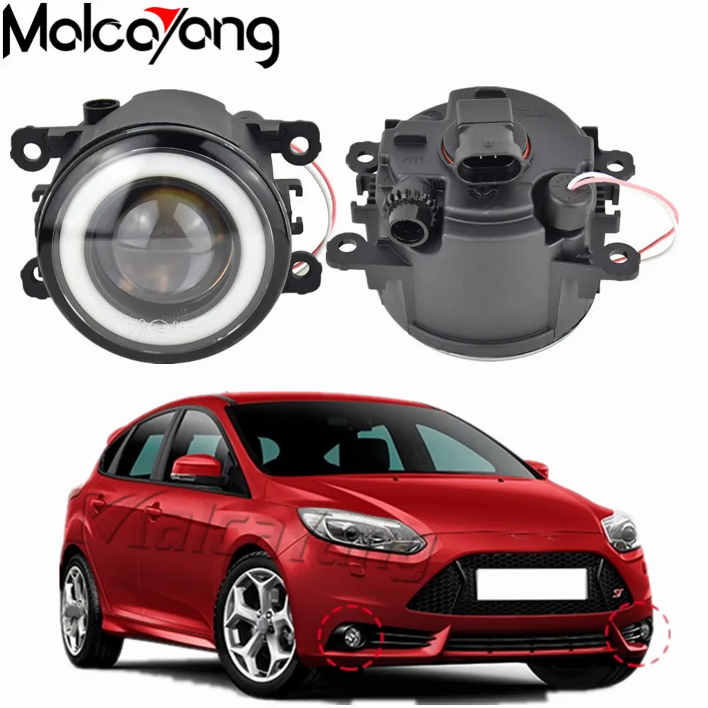 

2x NEW Angel Eyes Car Styling front bumper LED fog Lights with len For F-ORD FOCUS MK2 2004-2010 For Renault Megane 2 Saloon LM