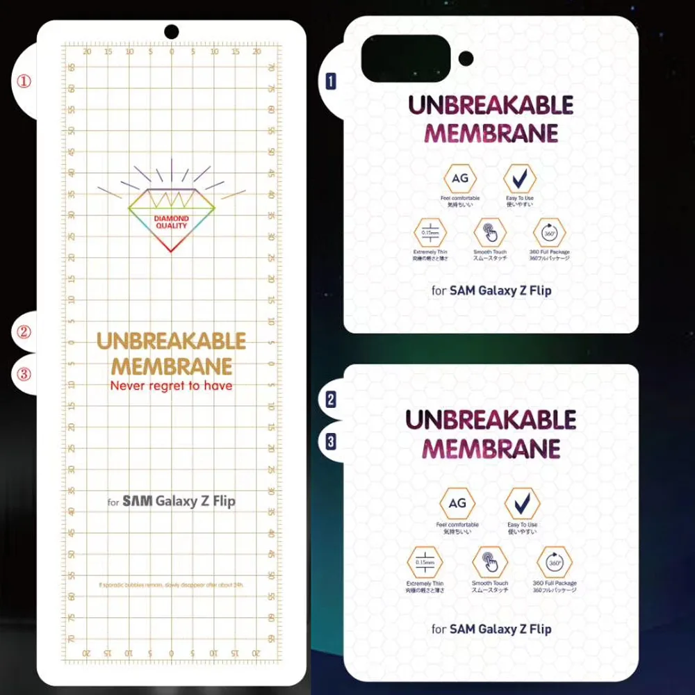Гидрогелевая пленка для Samsung Galaxy Z Flip мягкая защитная экрана прозрачная
