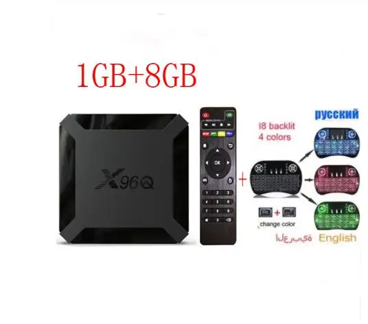 ТВ приставка X96Q android 10 Allwinner H313 4 ядра 100 Мбит/с Wi Fi 2 ГГц + 16/1 ГБ 8 Гб|ТВ-приставки и
