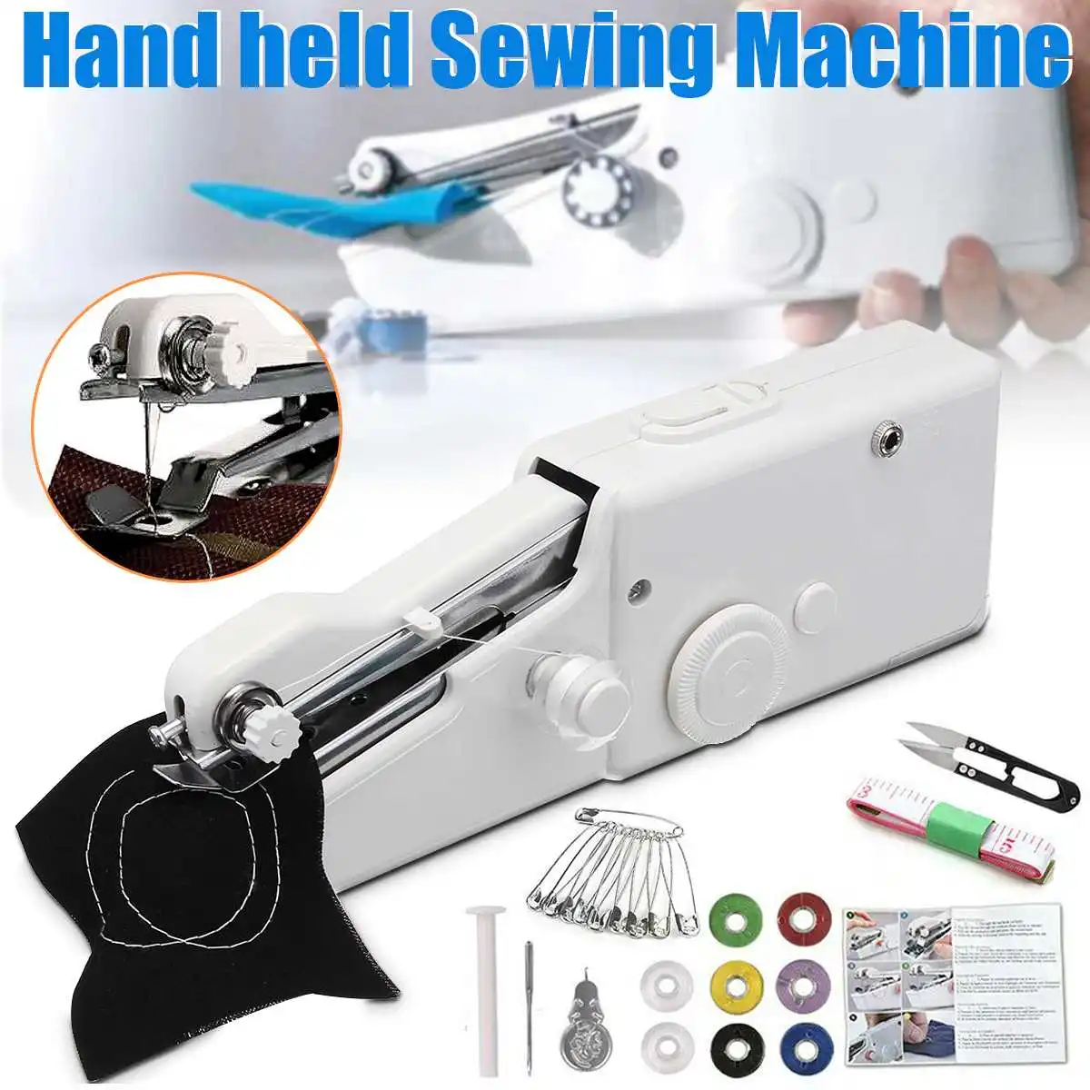 Портативная Беспроводная электрическая швейная машинка для быстрого