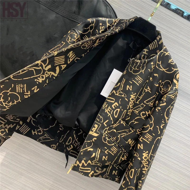 【HSY】2019 Осень Зима Высокое качество Новая Женская дубленка ручная работа Золотой