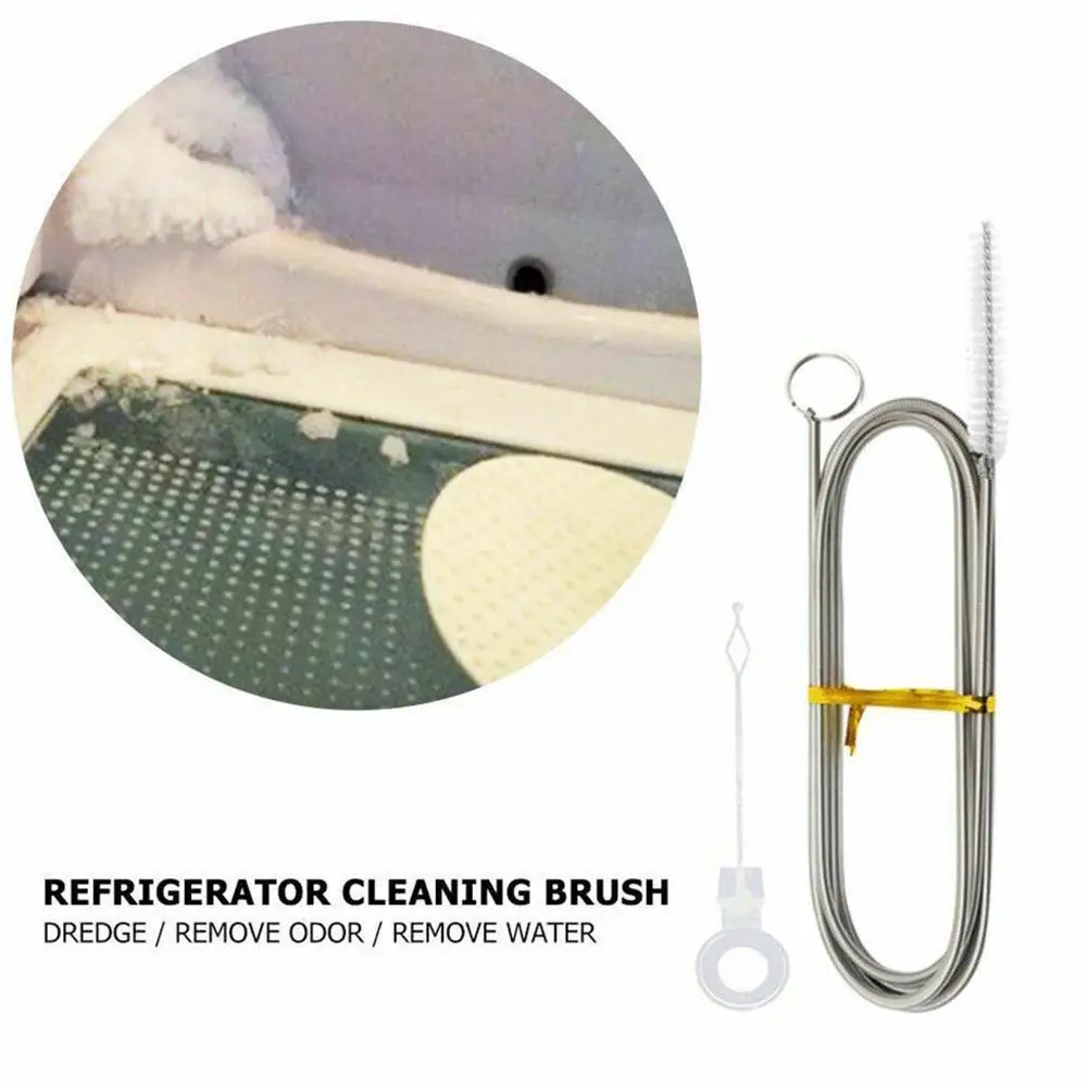 

Fridge Cleaner Refrigerator Drain Hole Clog Remover Set with Water Injector Dredge Pipe Ice Shovel Plug Rod Brush