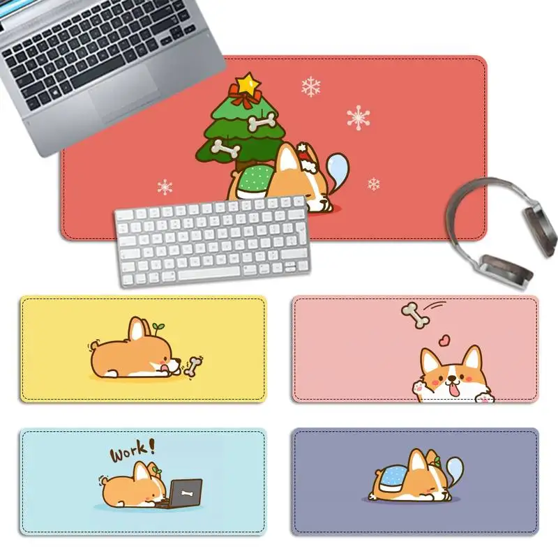 

Popolar Cute cartoon corgi Gaming Mouse Pad PC Laptop Gamer Mousepad Anime Antislip Mat Keyboard Desk Mat For Overwatch/CS GO