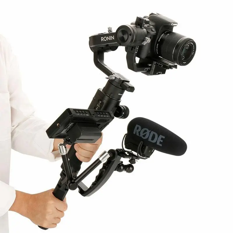 

Ulanzi for Dji Osmo Mobile 2 Ronin S Handle Mount Gimbal L Bracket TransMount Mini Dual Grip for Monitor LED Light Microphone