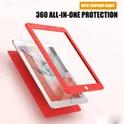 Роскошный чехол для планшета с полной защитой 360 для iPad Air 2 9,7 A1566 A1567, закаленное стекло для Ipad Air 2, противоударный чехол, стеклянный чехол