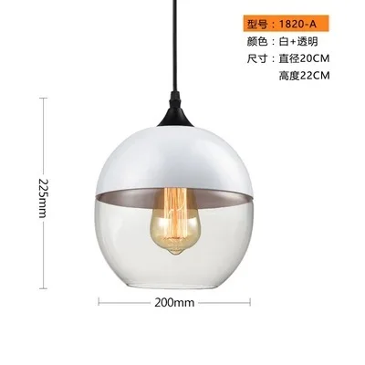 

Nordic Industrial Restaurant Glass Chandelier Individual American Art Creative Bar LED Lamps Hanging Lights Living Room Pendant