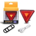 Новый велосипед светильник Водонепроницаемый задний светильник светодиодный USB Перезаряжаемые горный велосипед Велоспорт седло велосипеда светильник Треугольники Безопасность Предупреждение светильник Лидер продаж