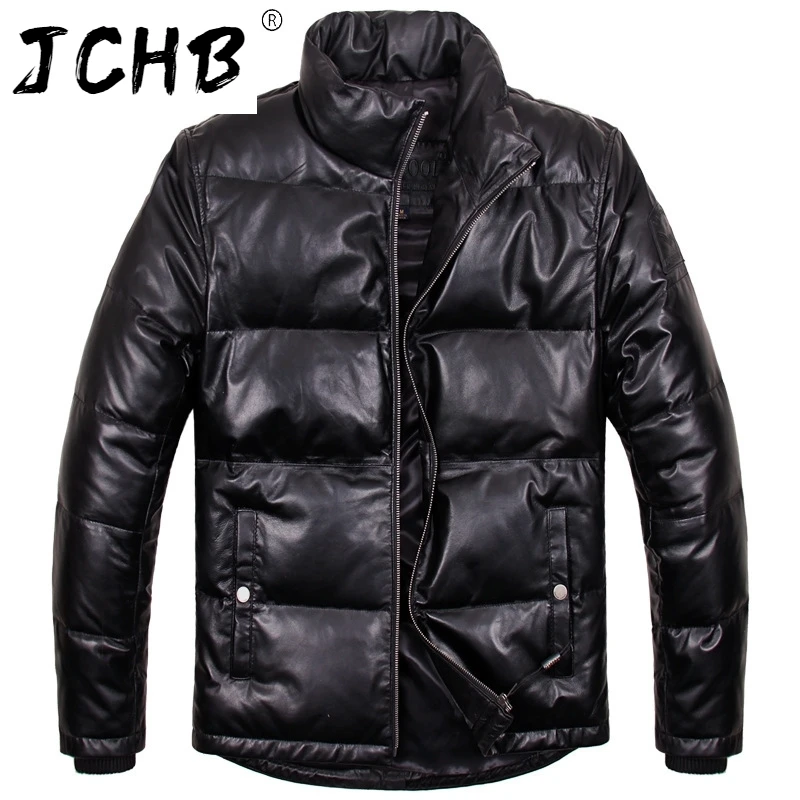 

Men JCHB Clothing Genuine Sheepskin Leather Jacket Man 90% Duck Down Jackets Mes Winter Clothes Thick Coat Ropa Hombre LXR896