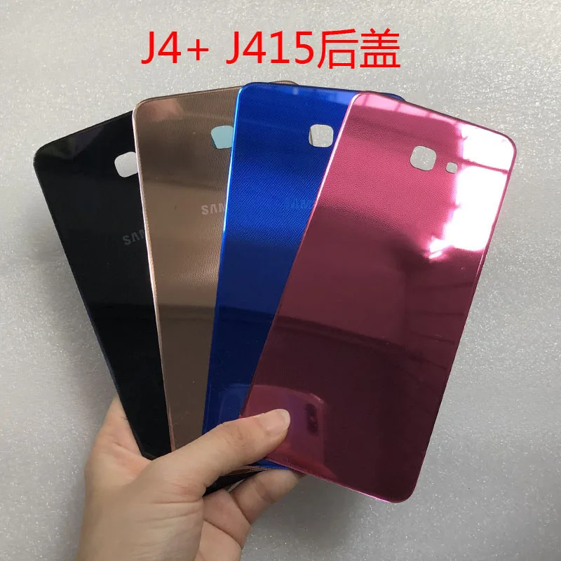 Крышка батарейного отсека для Samsung Galaxy J4 Plus J415 Задняя стеклянная крышка новинка