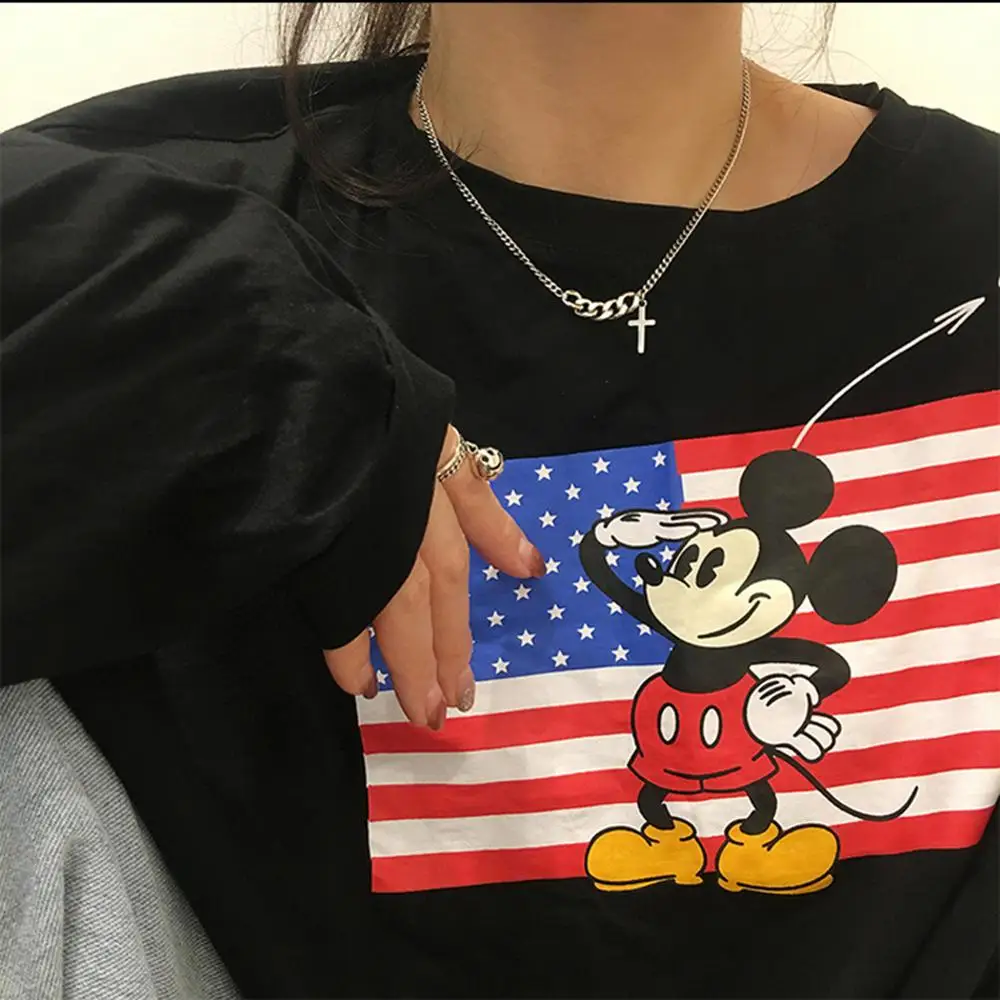 Короткое ожерелье с крестом для мужчин и женщин Винтажное колье под античное