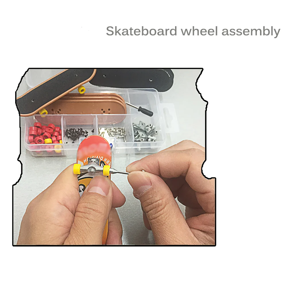 Educational Finger Skating Board Table Game Toy Child Mini Fingerboard Finger Scooter Skate Repair Tool Skateboard Assembly Kit images - 6