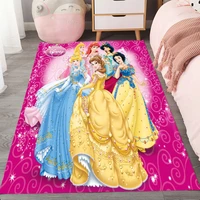 cartoon princess 3d printing doormat flannel non slip floor mat carpets for living room tapis de bain felpudo kids rug playmat