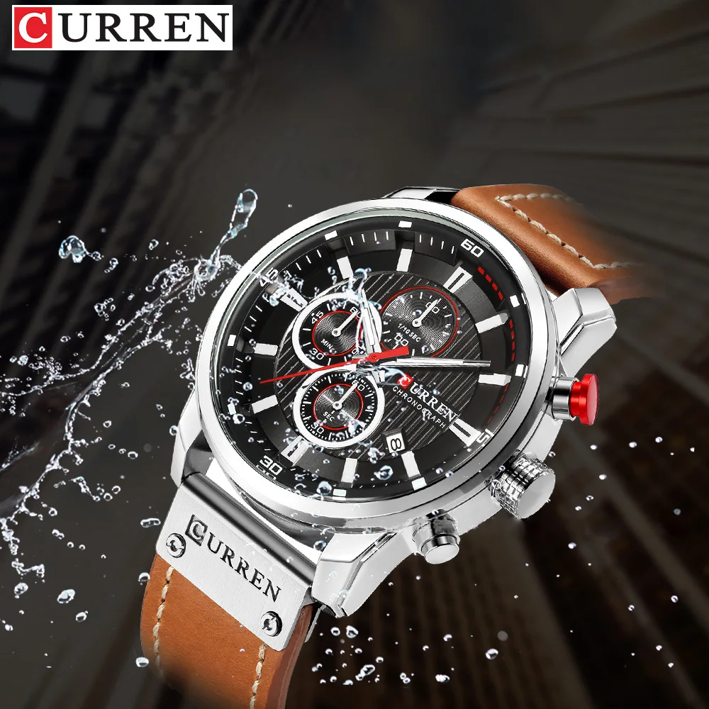 

CURREN Top Brand Luxury Mens Watches Fashion Quartz Watches Chronograph Sport Men Wrist Watch