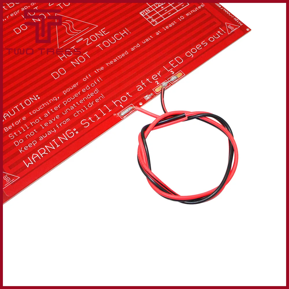 RepRap 3d принтер PCB heatкровать MK2A кровать с подогревом со светодиодом и резистором и кабелем горячая пластина Mendel MK2A Горячая кровать 300*200*2,0