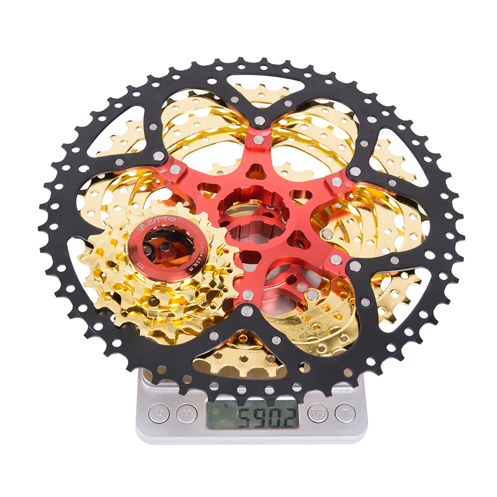 

ZTTO MTB Bike Cassette 11 Speed 11-50T SL Black GOLD Cassette Wide Ratio Freewheel Mountain Bike parts for K7 XO1 XX1 m9000