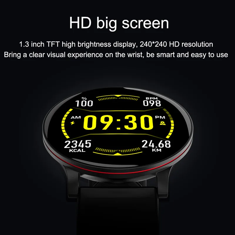 Новинка W9 Смарт часы HD большой экран браслет пульсометр отображение погоды смарт