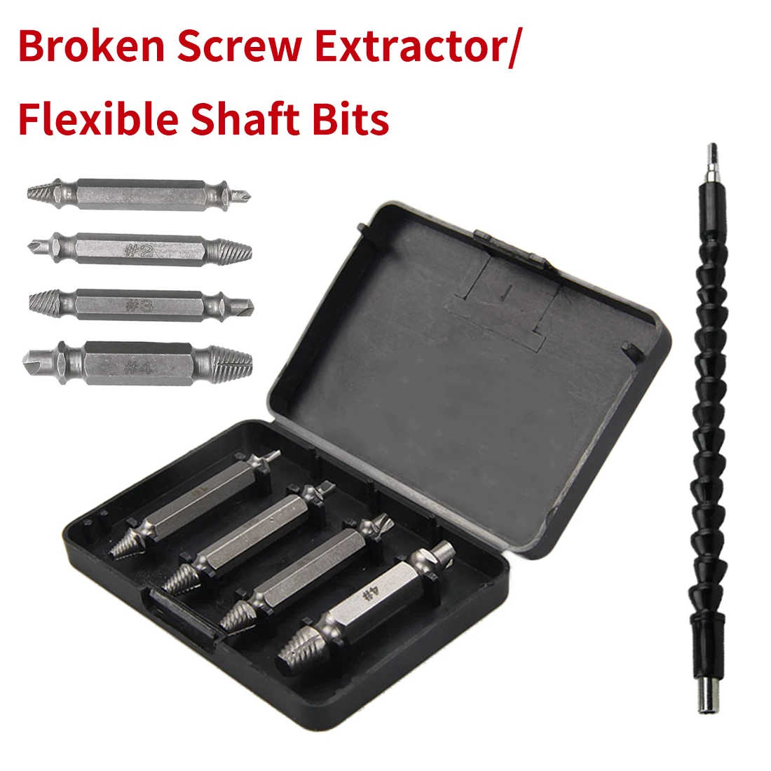 Сломанной устройство для извлечения болтов и электроники дрель Черный Гибкий