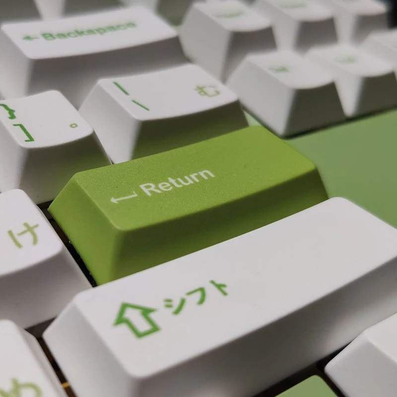 

Spring Minimalist Green Keycaps PBT Keycap Sublimation Cherry Profile Mechanical Keyboard key cap