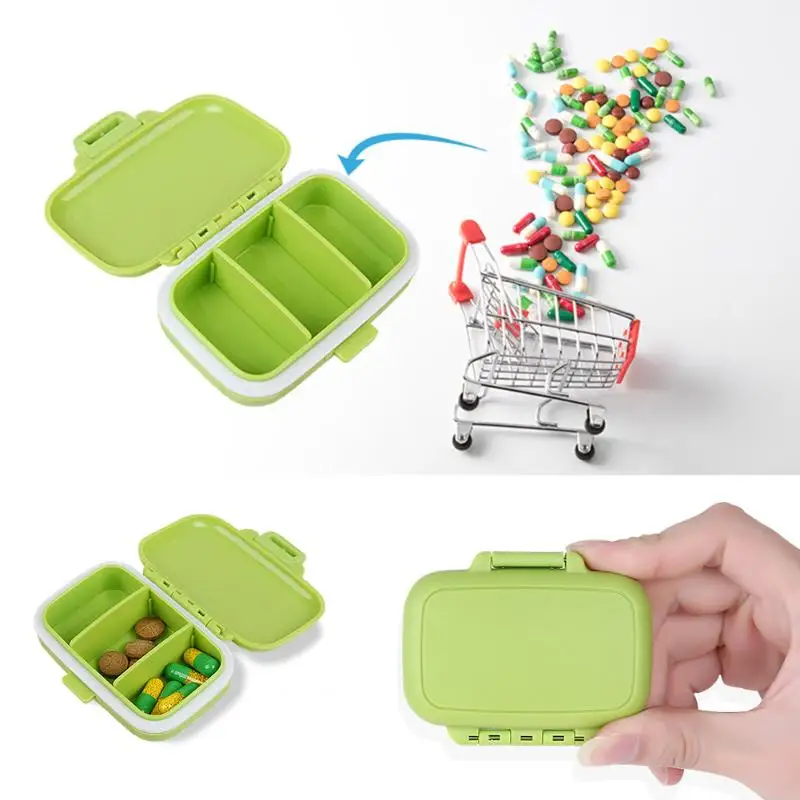 Ежедневный чехол для таблеток кармана или кошелька переносной футляр и