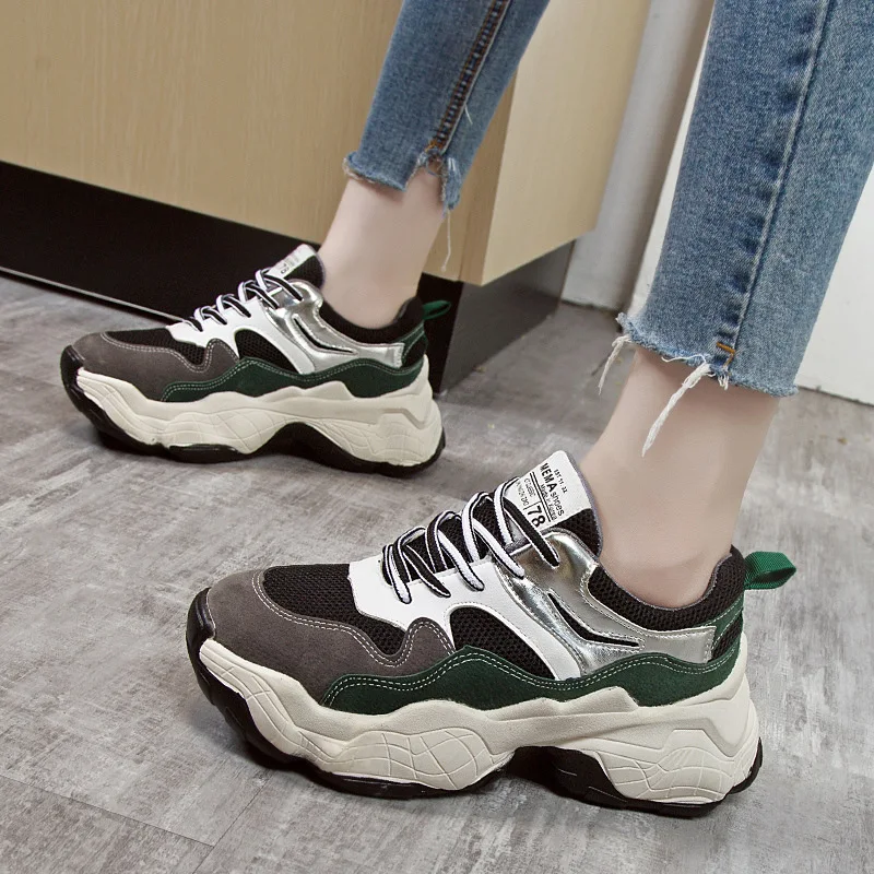 Shoes women summer models 2020 black old shoes tide ins women's fashion sports female students color matching casual | Обувь