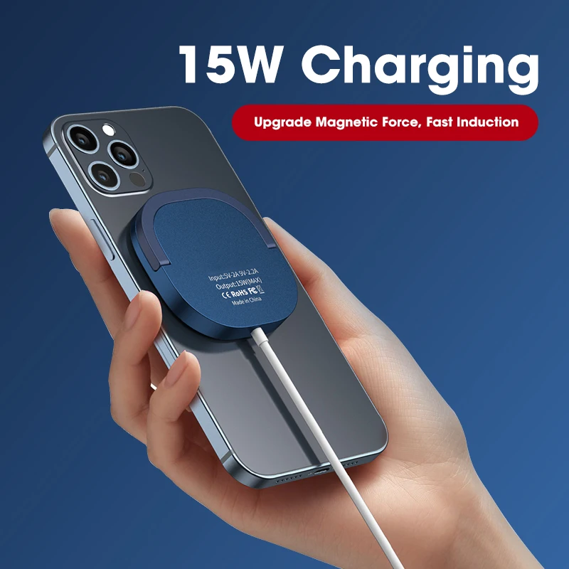 

15W PD Magnetic Wireless Charger For iPhone 12 Pro Max Fast Magsafing Charger Dock Quick USB C Magnet Adsorbable Charging Pad