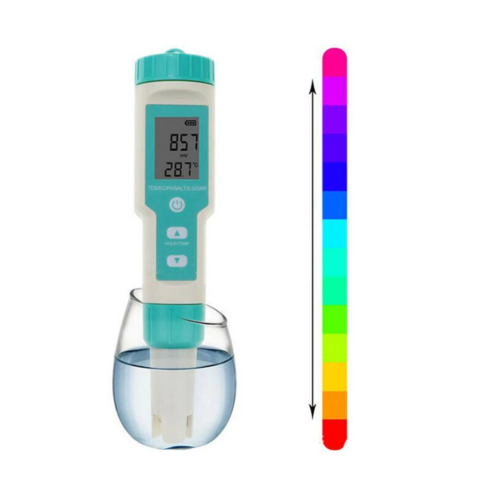 

7 In 1 High-precision Digital Detection Digital Water Quality Tester Pen PH TDS TEMP EC Salinity SG ORP Meter Detector Water