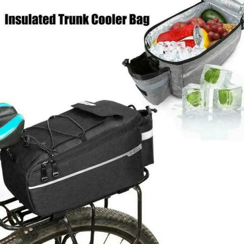 

High Quality Bicycle Bag Large Capacity Waterproof Polyester Bicycle Shelf Bag Insulation Reflective Abjustable Riding Bag