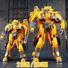 BMB Черная Мамба, 28 см, большие игрушки-трансформеры, фильм 5, желтый робот, автомобиль, экшн-фигурки, аниме модель, игрушка, реальная деталь, коробка
