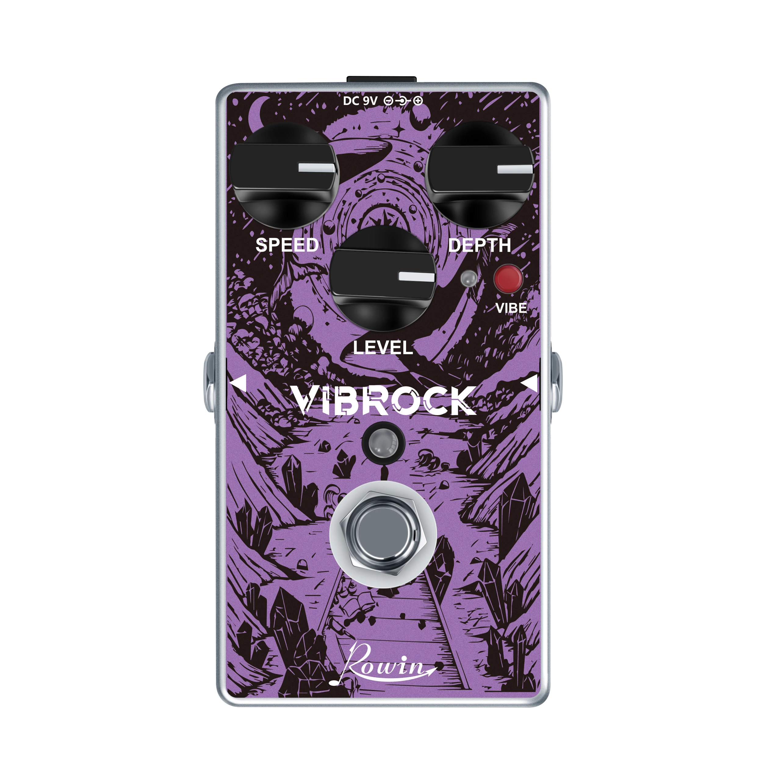 Педаль для гитарных эффектов Rowin Vibe хор Tremolo мини-дизайн полностью металлический