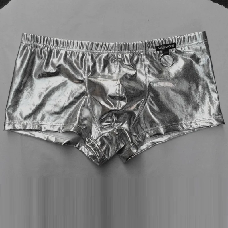 Боксеры размера плюс черные нейлоновые сексуальные мужские трусы из