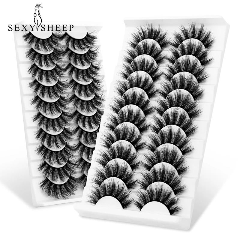 SEXYSHEEP 5/10 пар ресниц мягкие пушистые 3D норковые накладные ресницы толстые ручные