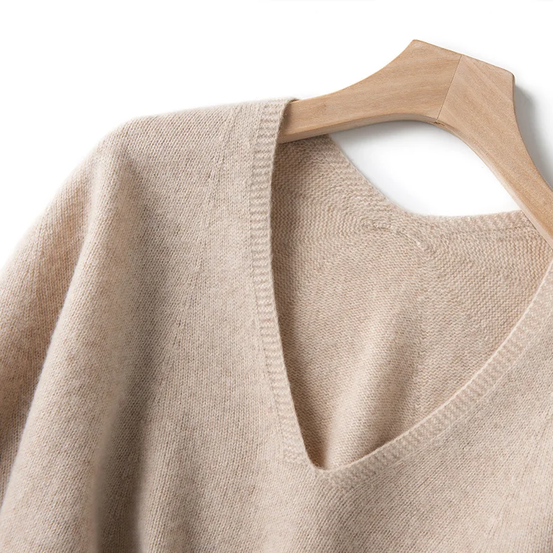 100% шерсть бесшовный вязаный свитер 3 цвета свободный женский простой дизайн