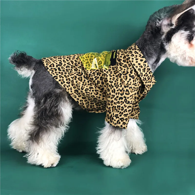 Крутая модная одежда для собак с леопардовым принтом Одежда маленьких чихуахуа