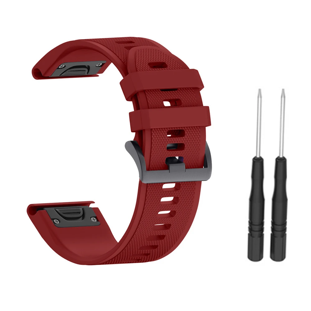 05 Смарт-ремешок для часов Garmin Fenix 3/3HR/5X/5X Plus силиконовые для фитнеса сменный наручный ремешок подходит для запястья 5,70-10,23 дюйма(145 мм-260 мм - Цвет: 05