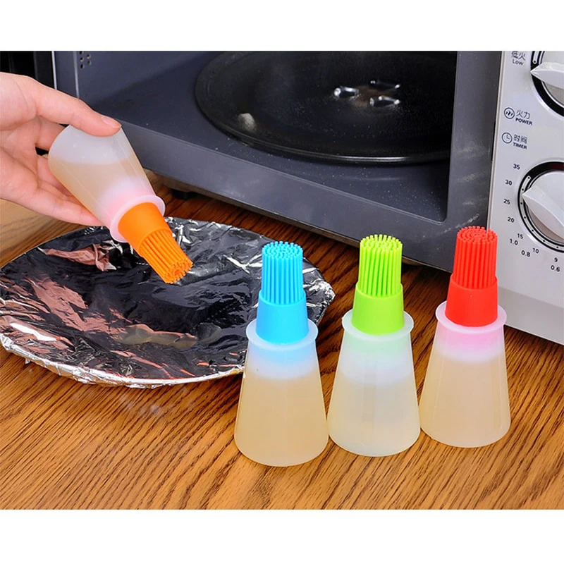 1 шт. гриль кисточки для бутылок с маслом жидкого силикона ручка масло торт