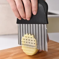 french fries cutter stainless steel potato chips making peeler cut vegetable kitchen accessories tool knife potato wavy cutter
