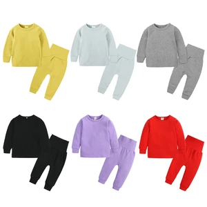 Kids Pajamas Sets Baby Boys Girls Cotton Long Sleeved Tshirt+Pant Girl Clothing T-shirt inside Sleepwear Suit Pyjama Trousers