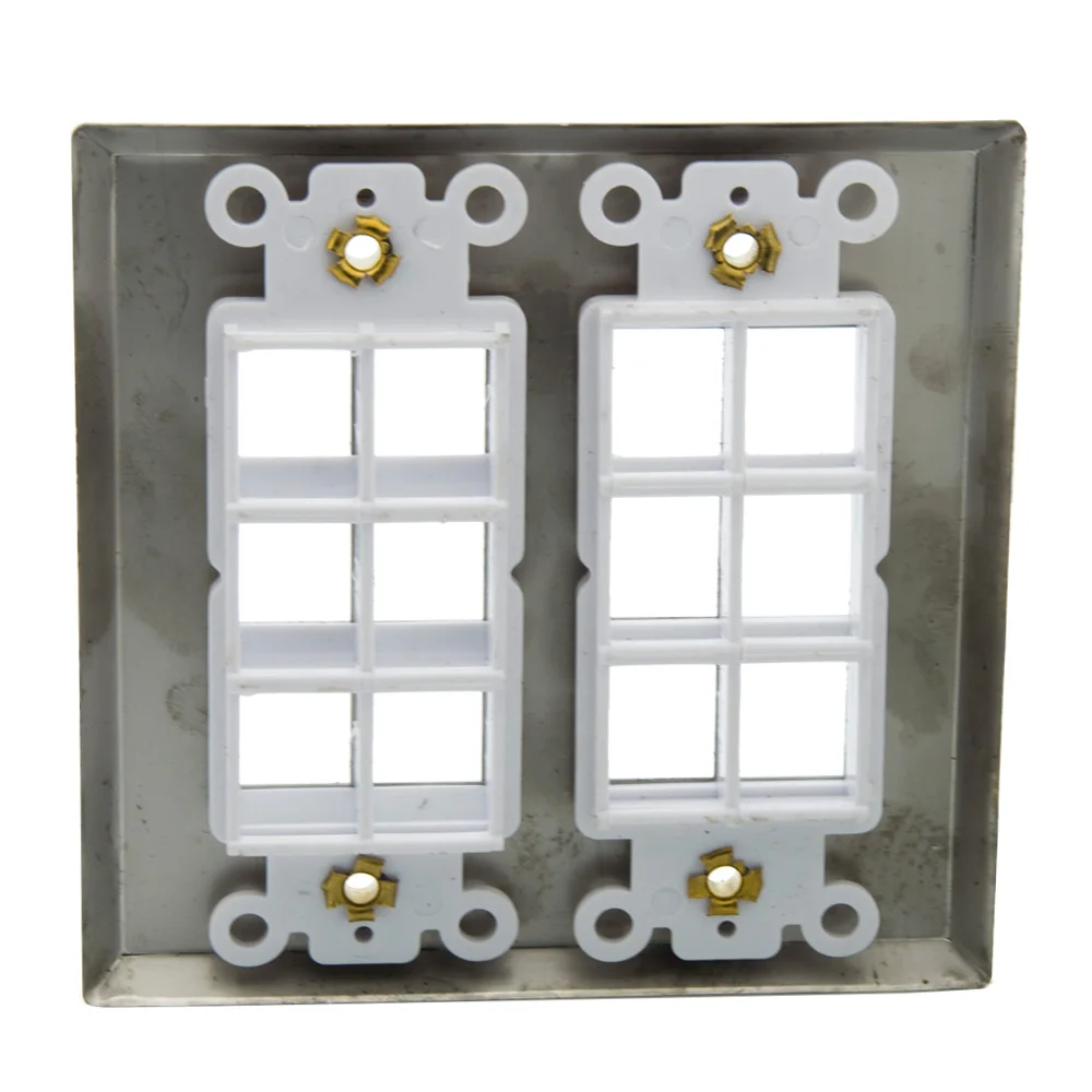 Настенная плита из нержавеющей стали с 2 отверстиями 12 портов | Электроника